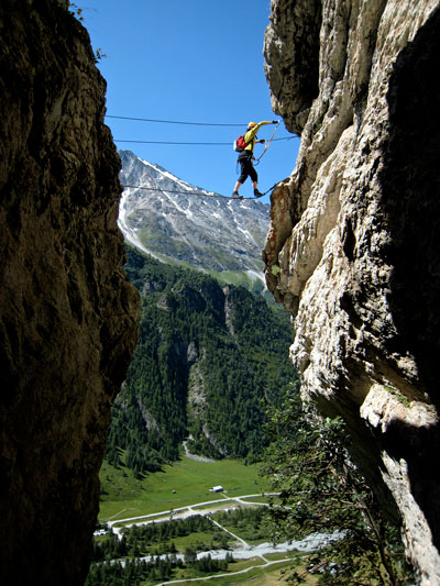 Via ferrata with a Val-d'Isere mountain guide