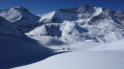 Le ski de randonnée à Val-d'Isère demande un effort certain